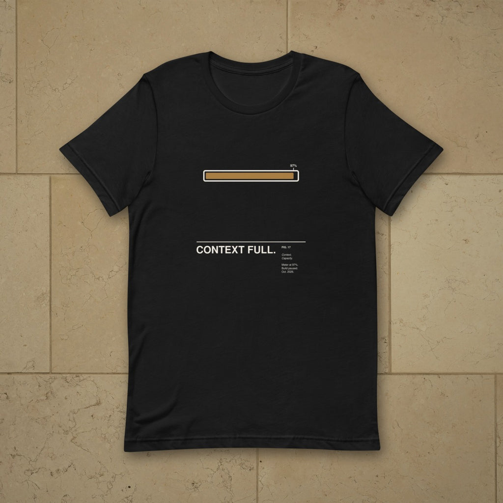CONTEXT FULL. graphic T-shirt flat lay