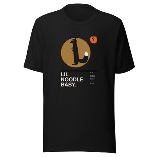 LIL NOODLE BABY tee, black