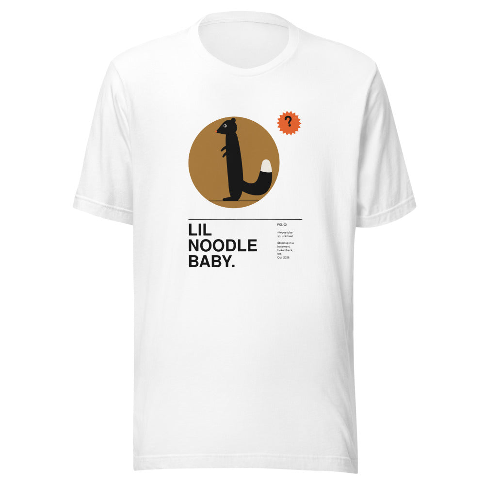 LIL NOODLE BABY tee, white