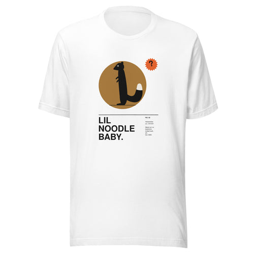 LIL NOODLE BABY tee, white