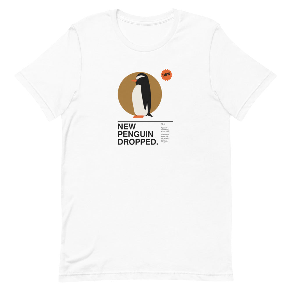 NEW PENGUIN DROPPED white tee, flat front